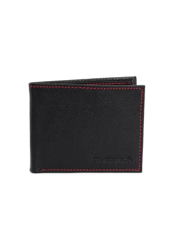 Fastrack Men Leather Black Wallet