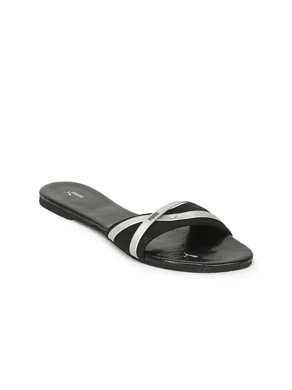 Puma Women Black Crazy Slide Flats