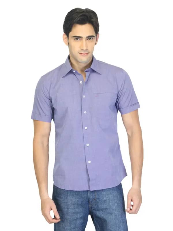 Wrangler Men Hard Rock Purple Shirt