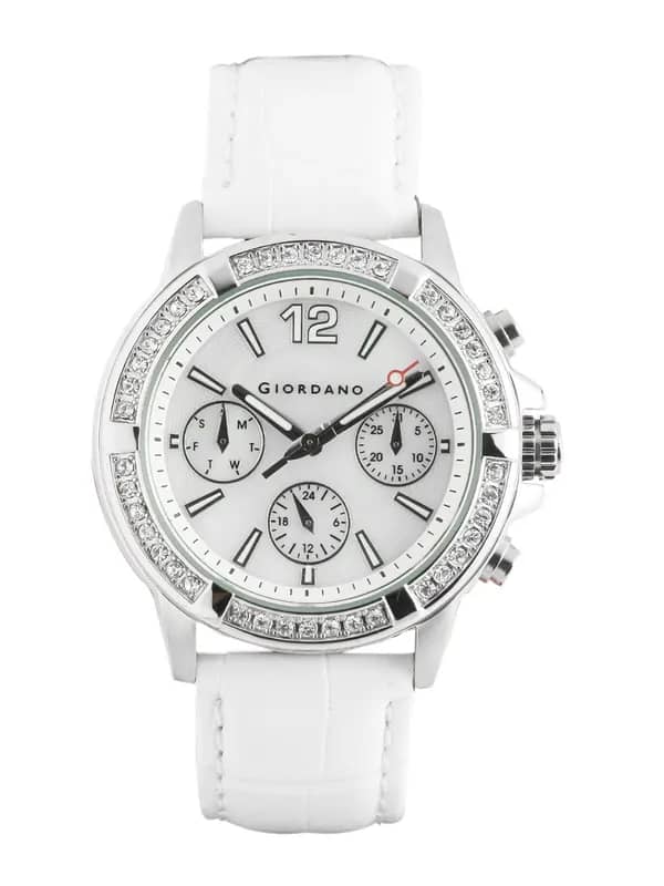 Giordano Women Chronograph White Dial Watch