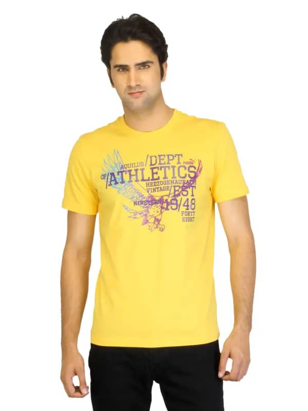 Puma Men Vintage Yellow T-shirt