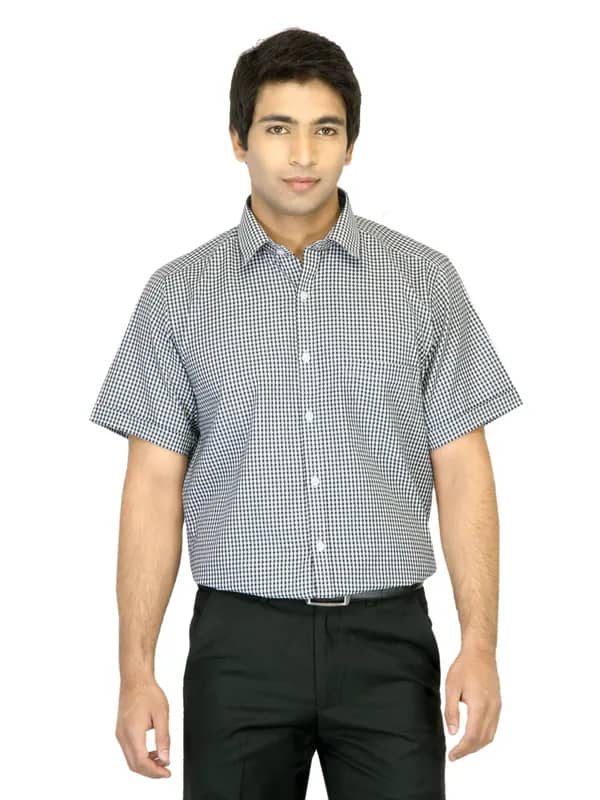 Indigo Nation Men Check Black Shirt