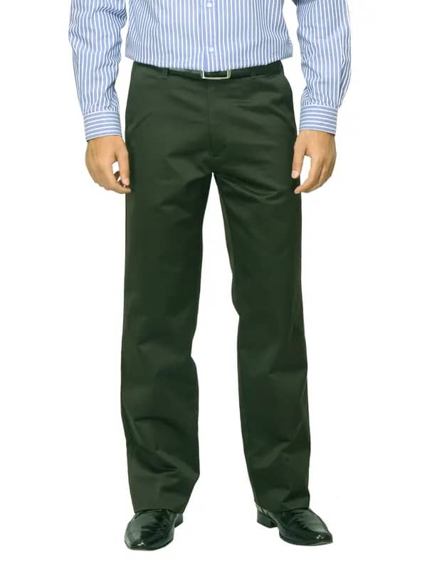 Basics Men Green Trousers