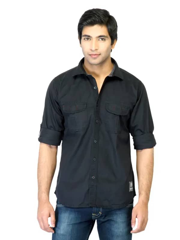 Basics Men Black Shirt