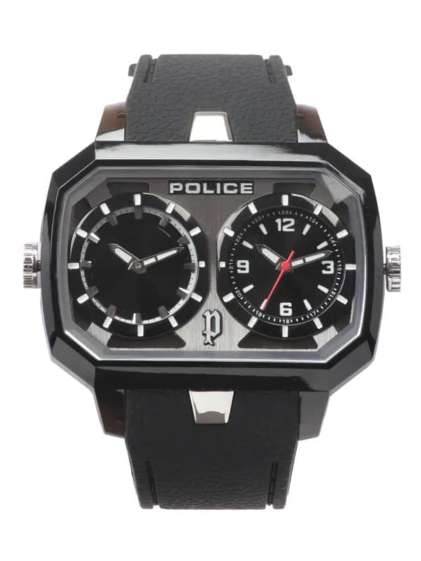 Police Men Black Dual Dial Watch PL13076JPB-02A