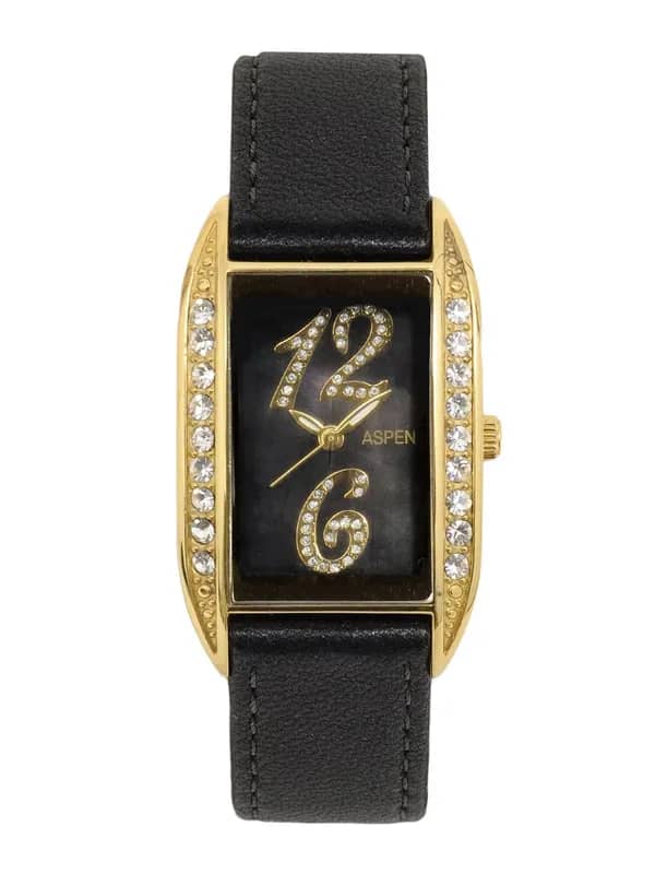Aspen Women Black Dial Watch
