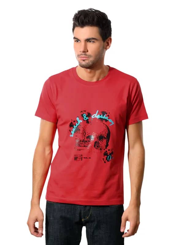 Myntra Men Search And Destroy Red T-shirt