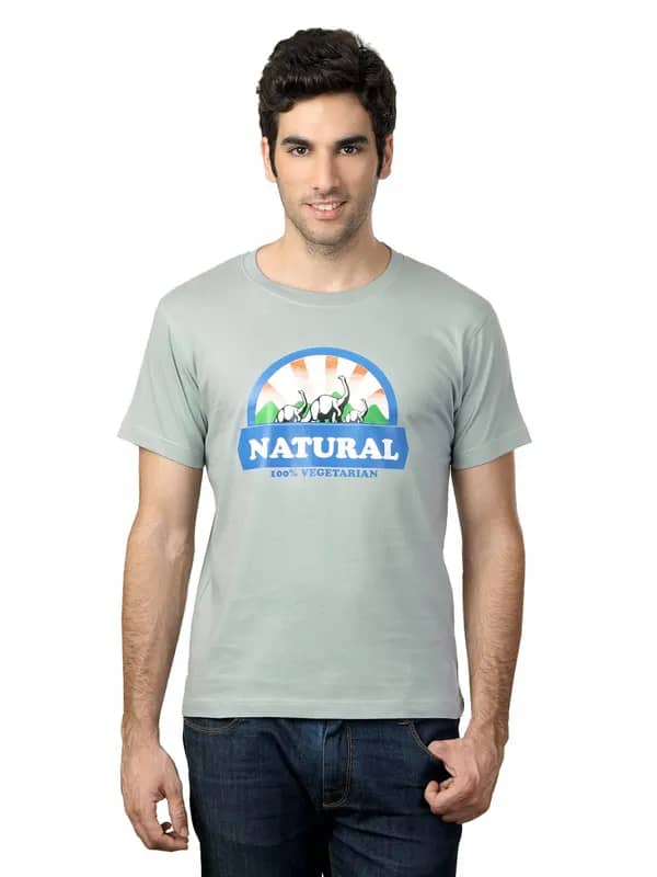 Myntra Men Pista Green T-shirt