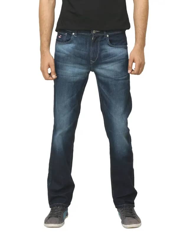 Deni Yo Men Slim Fit Washed Blue Jeans