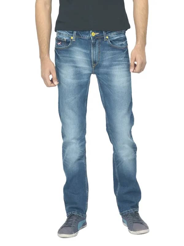 Deni Yo Men Slim Fit Washed Blue Jeans