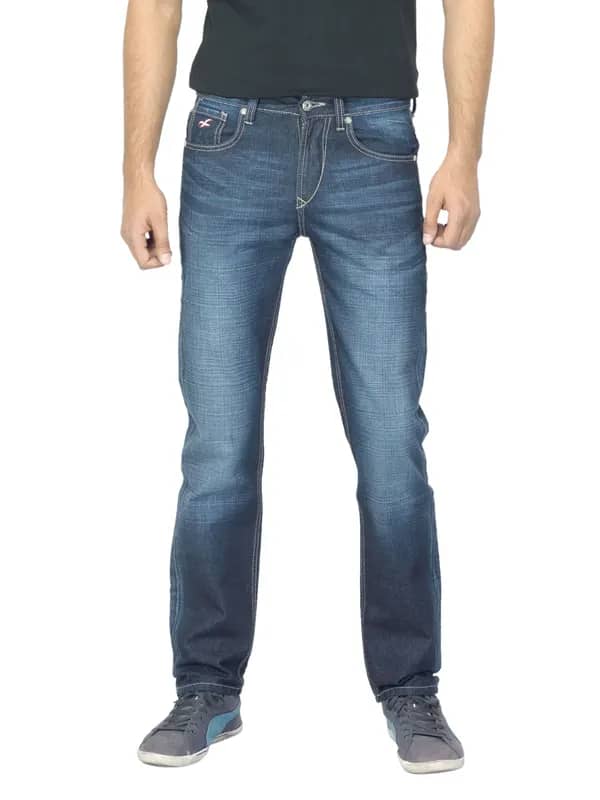 Deni Yo Men Slim Fit Washed Blue Jeans