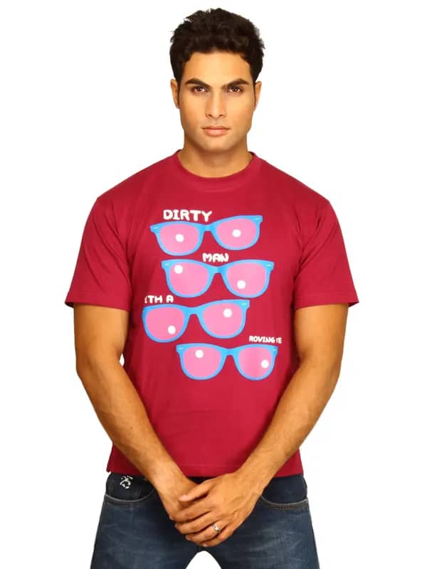 Tantra Men's Dirty Man Burgendy T-shirt