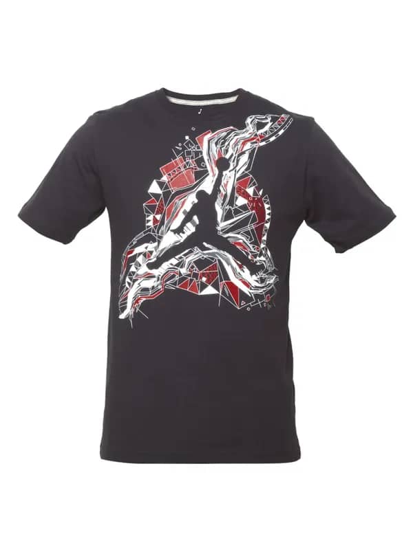 Nike Men Printed Black T-shirt