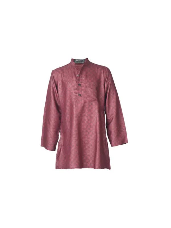 Fabindia Boys Printed Maroon Kurta