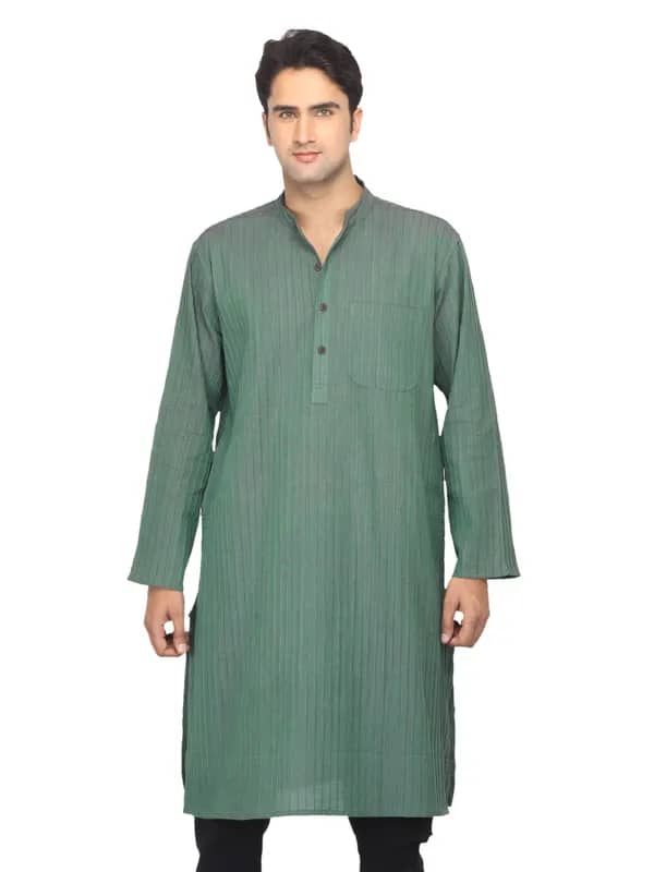 Fabindia Men Green Kurta