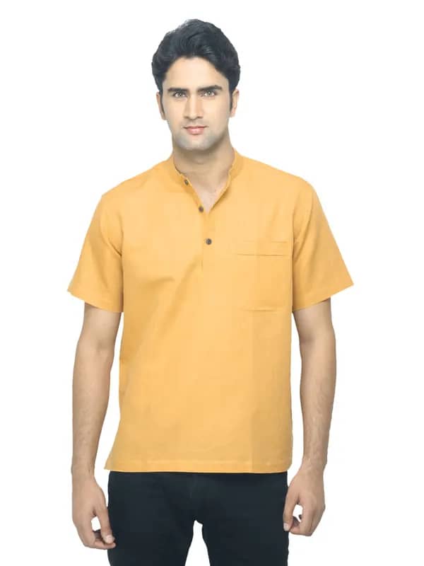 Fabindia Men Mustard Kurta