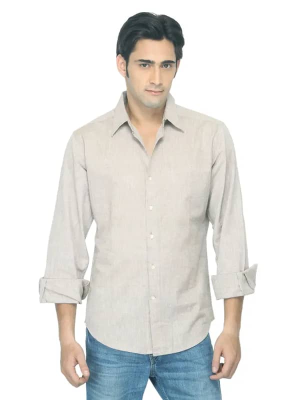 Fabindia Men Beige Shirt
