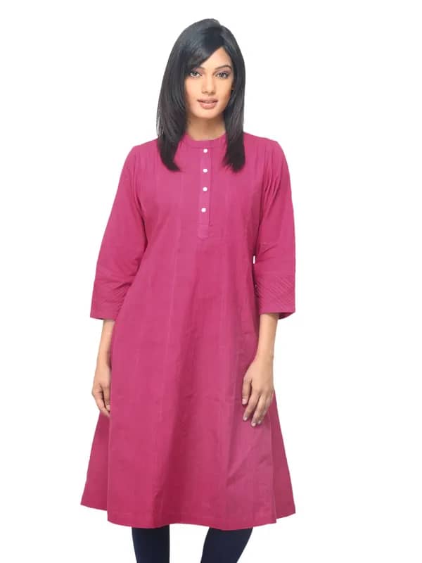 Fabindia Women Fushsia Pink Kurta