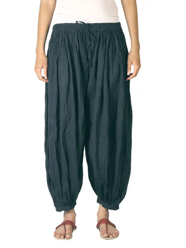 Fabindia Women Black Harem Pants