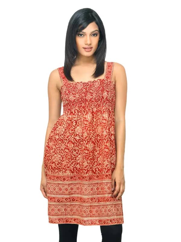 Fabindia Women Red Kalamkari Tunic