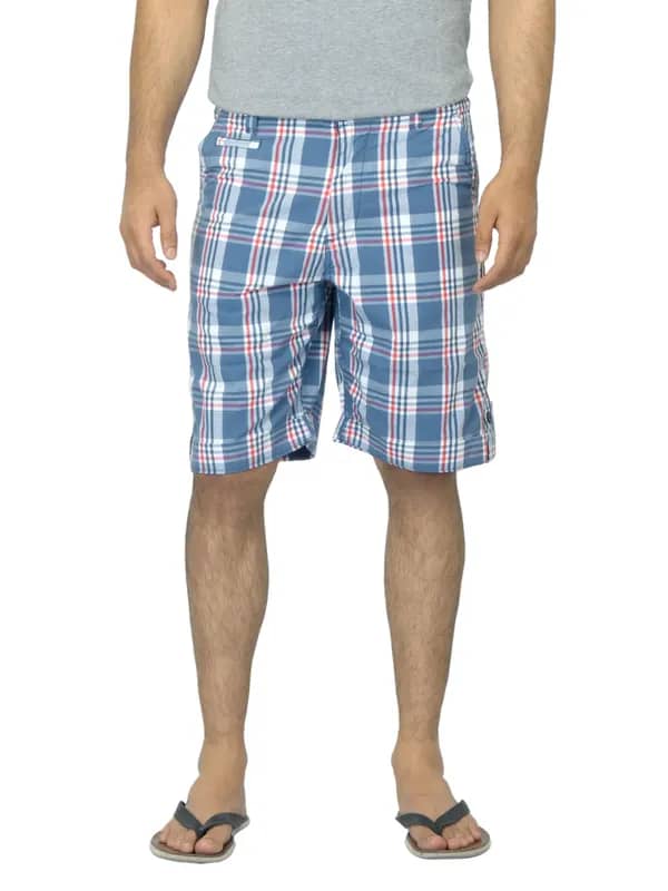 Arrow Sport Men Check Blue Shorts