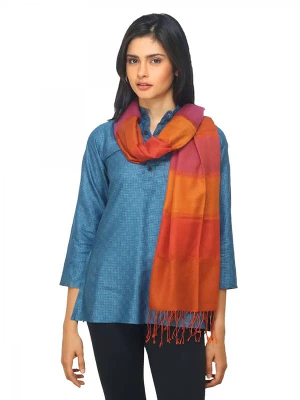 Fabindia Women Orange Stole