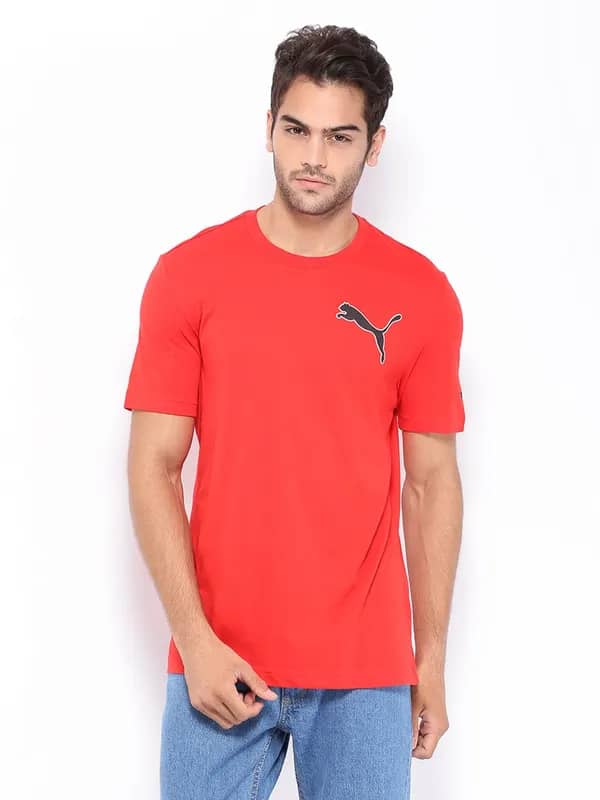 Puma Men Pounce Graphic Red T-shirt