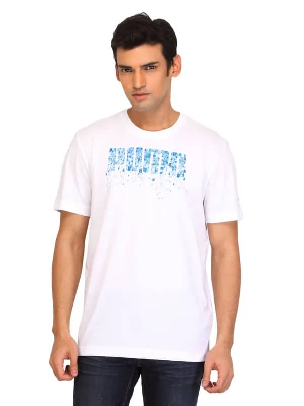 Puma Men Spike Graphic White T-shirt