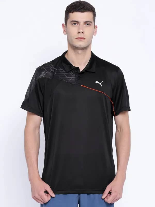 PUMA Black Training Polo T-shirt