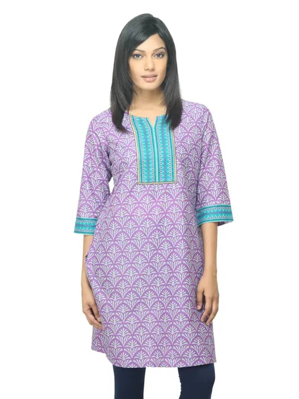 Aurelia Women Printed Purple Kurta