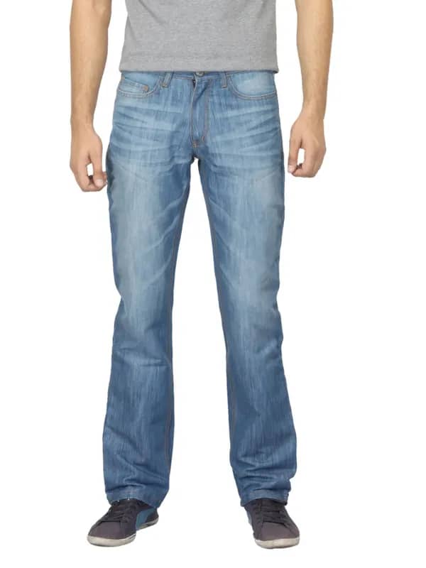 Locomotive Men Washed Blue Jeans