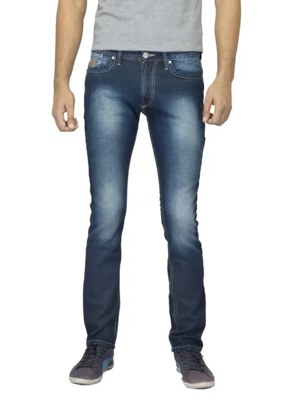 Locomotive Men Washed Blue Jeans