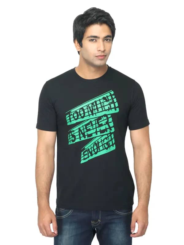 Mark Taylor Men Printed Black T-shirt