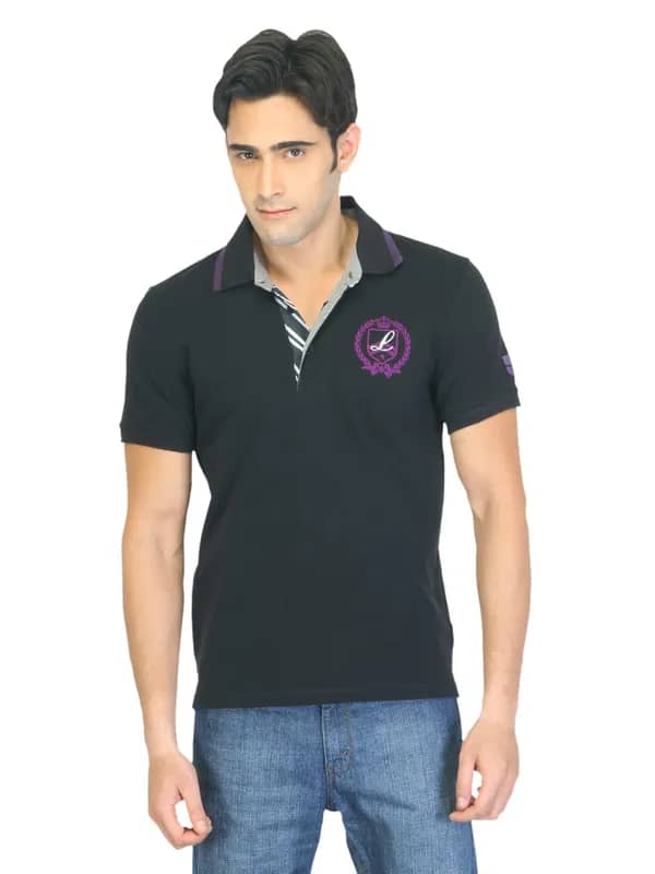 Lee Men Troy Black Polo T-shirt