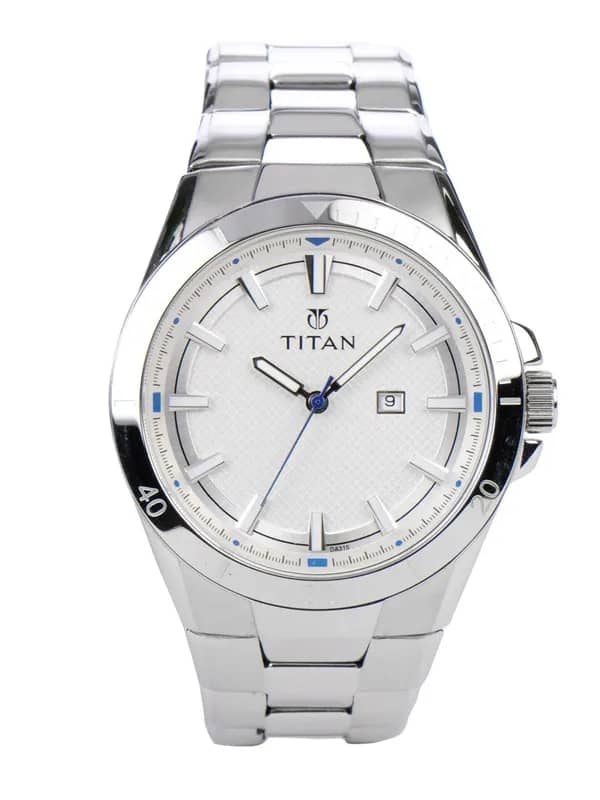 Titan Men White Dial Watch