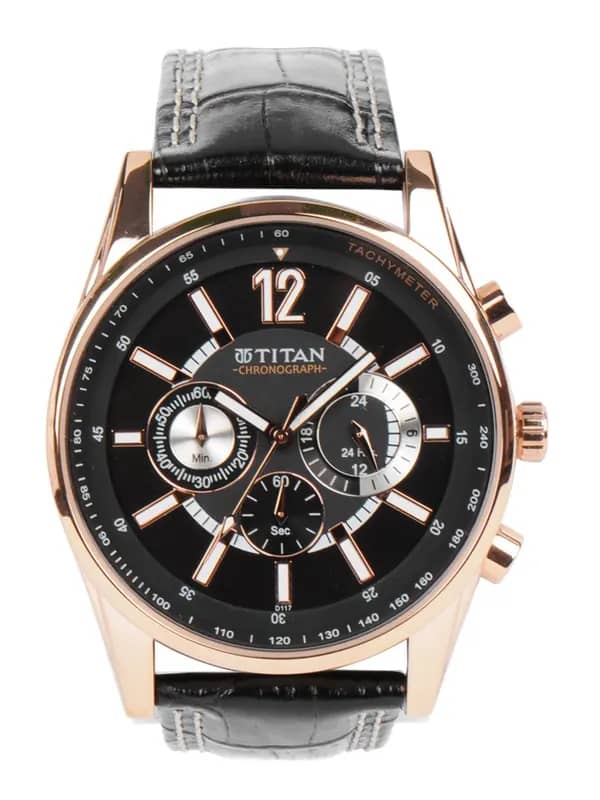 Titan Men Chronograph Black Dial Watch