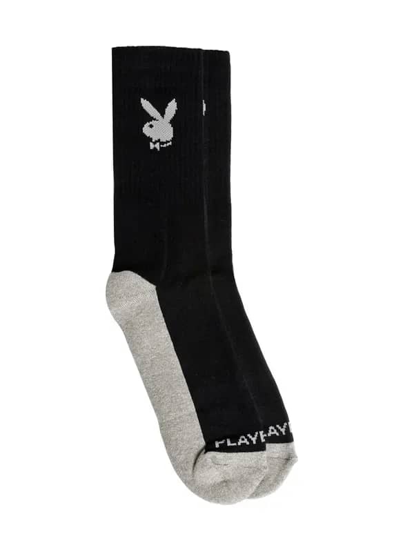 Playboy Men Grey and Black Socks