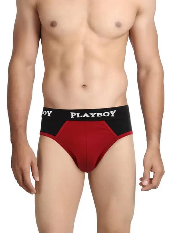 Playboy Men Rap Red Briefs