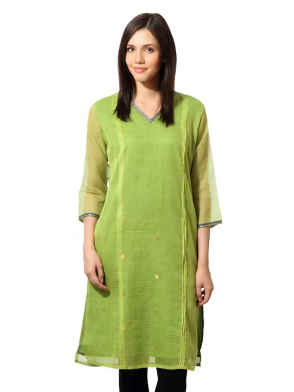 Fabindia Women Green Kurta