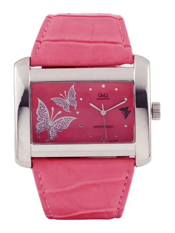 Q&Q Women Pink Dial Watch