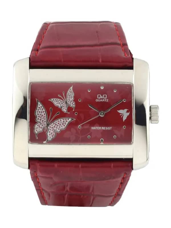 Q&Q Women Red Dial Watch