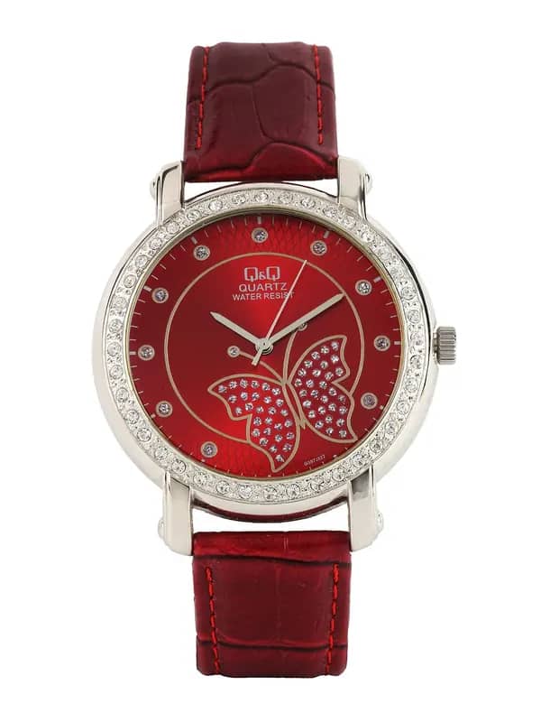 Q&Q Women Red Dial Watch GS97J322Y