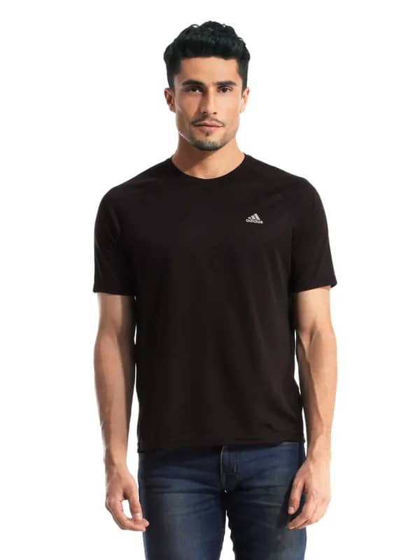 ADIDAS Men Black T-shirt