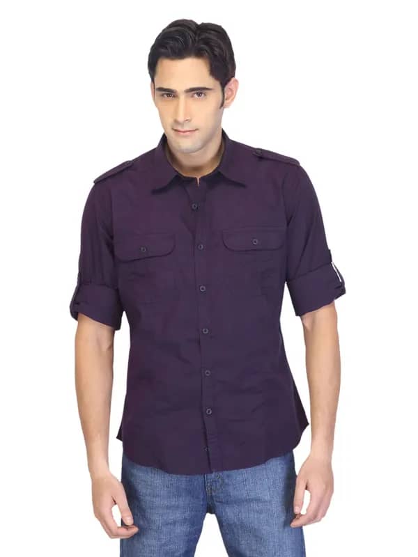 Scullers Men Purple Shirt