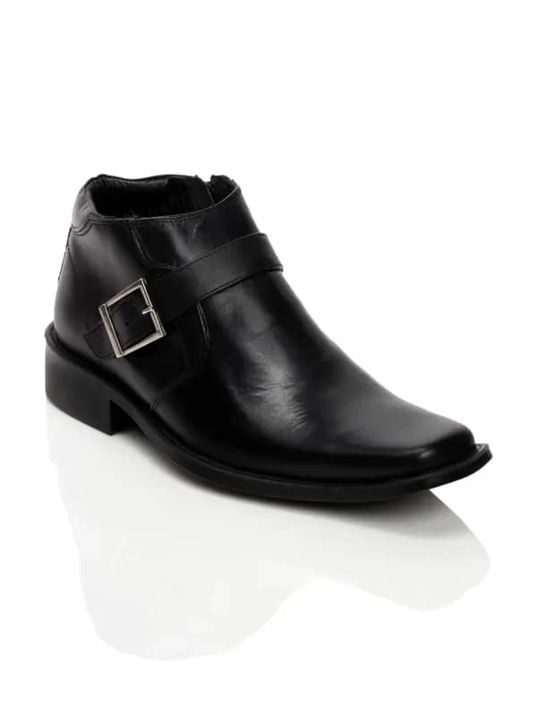 Franco Leone Men Black Formal Shoes