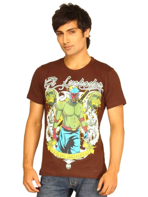 Guerrilla Men's Luchador Coffee T-shirt