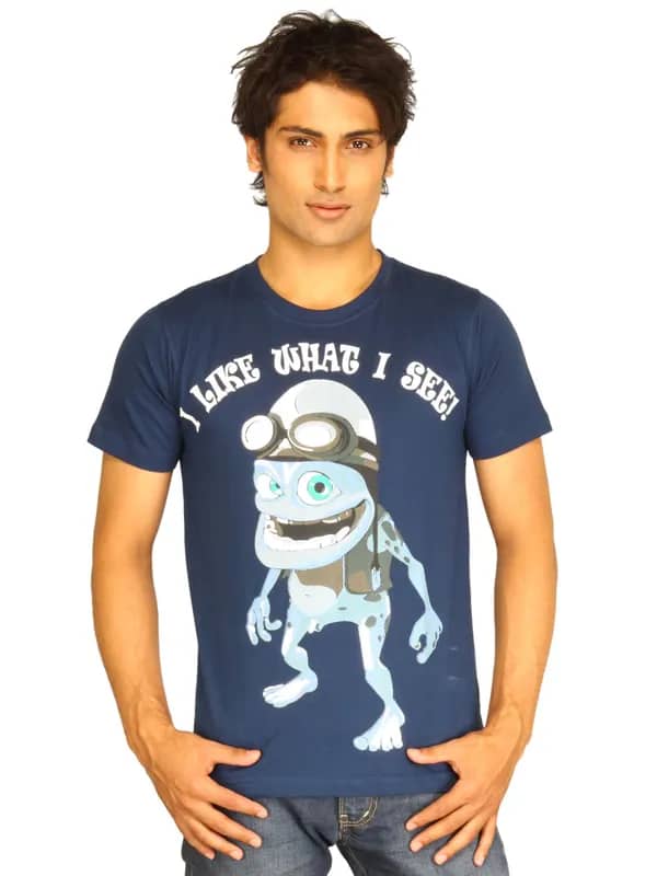 Guerrilla Men's I Like What I See Navy Blue T-shirt