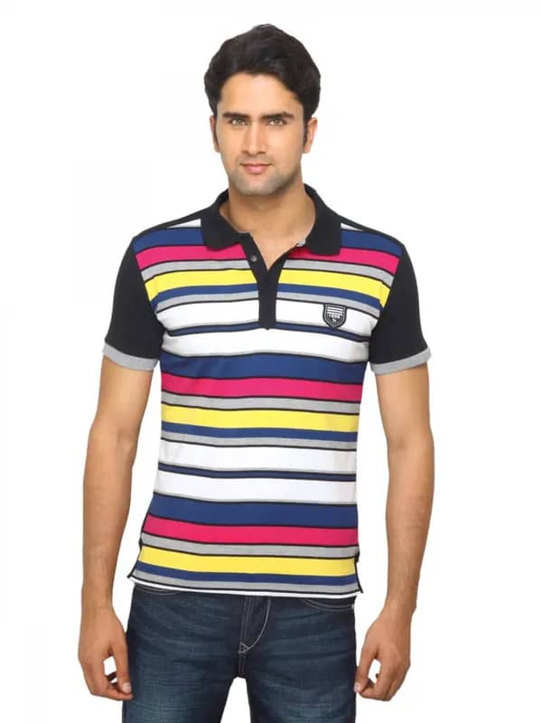 Status Quo Men Black Polo T-shirt