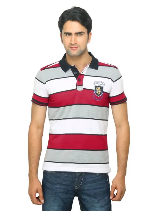 Status Quo Men Multi Coloured Polo T-shirt