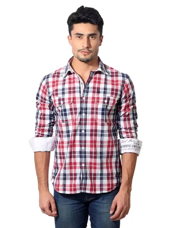 U.S. Polo Assn. Denim Co. Men Red Check Shirt